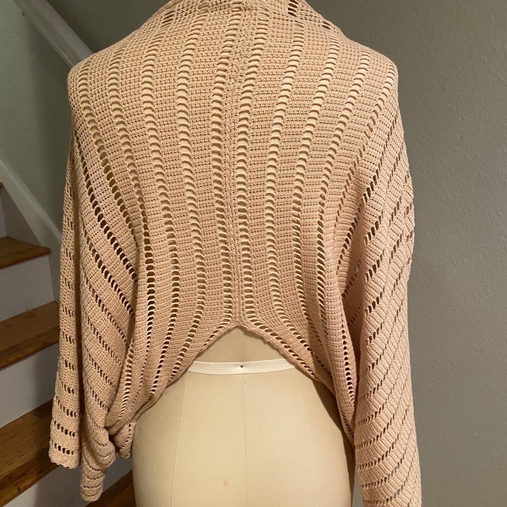 Anthropologie Sparrow Hammock Cardi Shrug. Beige - Picture 4 of 7